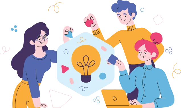 Startup team planning a digital launch
